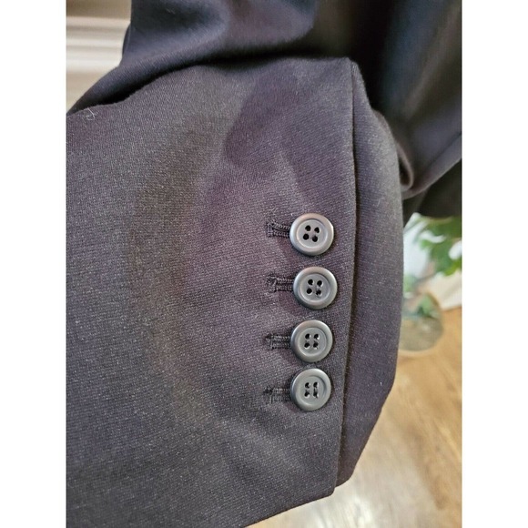 Lane Bryant Women's Blue Polyester & Rayon LongSleeve Button Blazer Coat - Picture 6 of 12